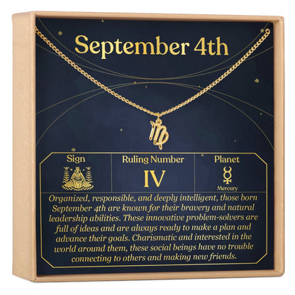 September 4th Virgo Necklace