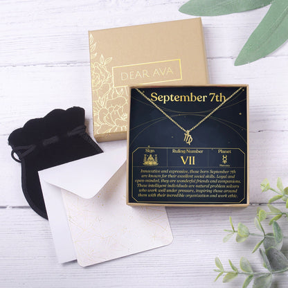 September 7th Virgo Necklace
