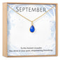 September Birthstone / Sapphire Crystal Charm Necklace