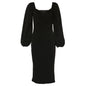 Off Shoulder Lantern Sleeve Dress