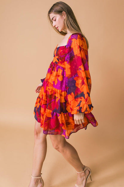 GOOD FLOWS TO ME WOVEN MINI DRESS