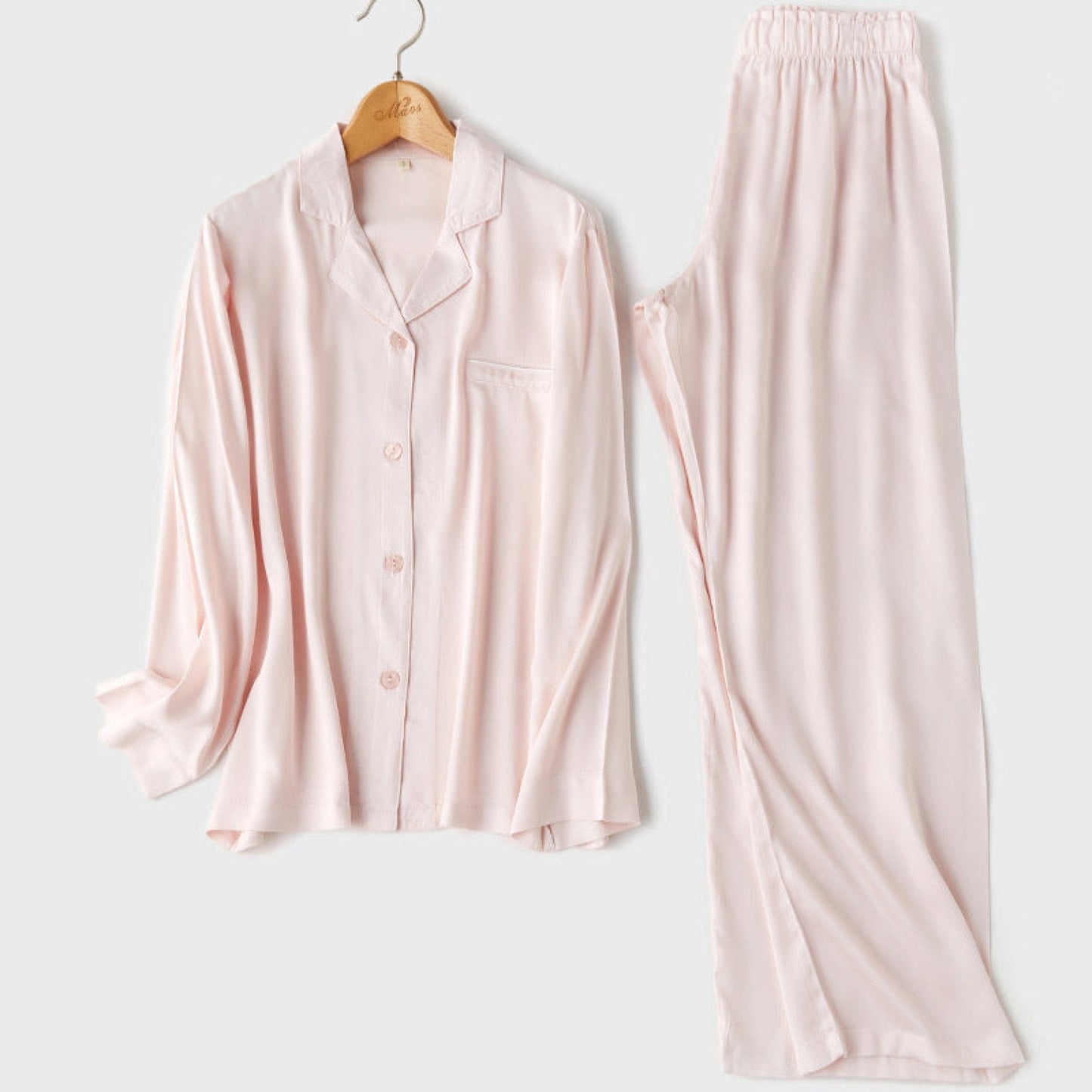 Silky Classic Morandi Silky Pajama Set / Pink