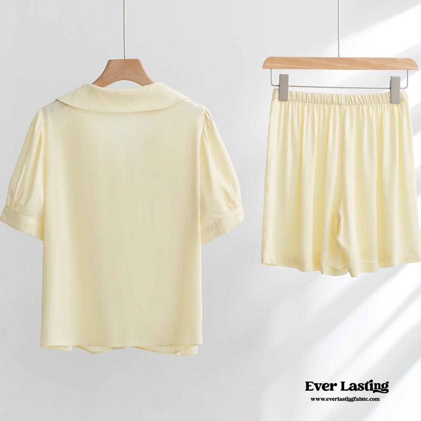 Silky Rose Cream Yellow Embroidered Nightgown Dress