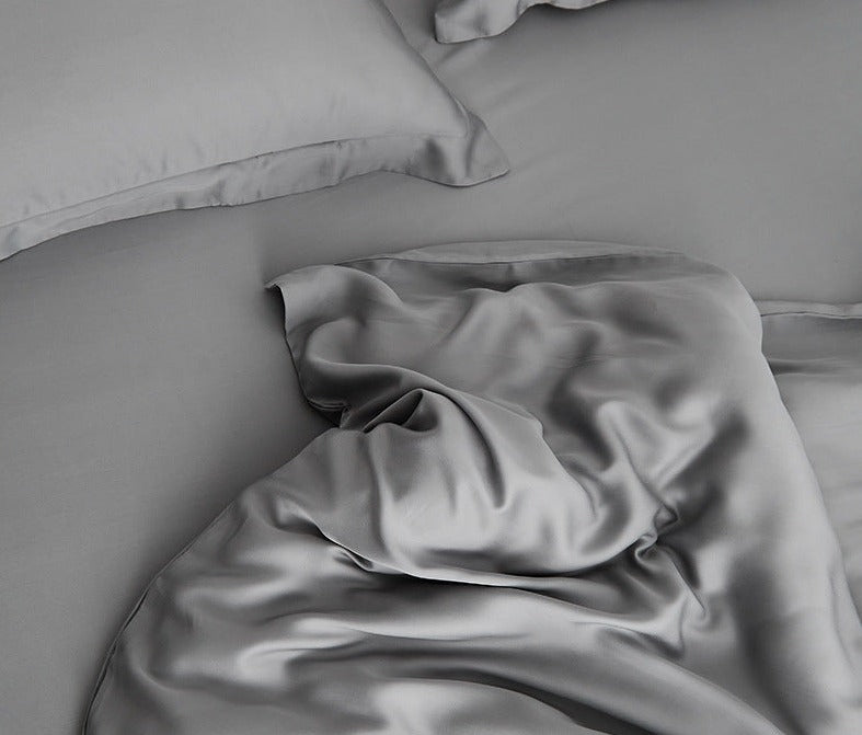 Silky Solid Tencel Bedding Set / Blue