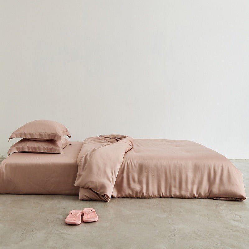 Silky Solid Tencel Bedding Set / Blue
