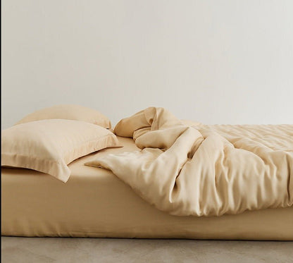 Silky Solid Tencel Bedding Set / Pink