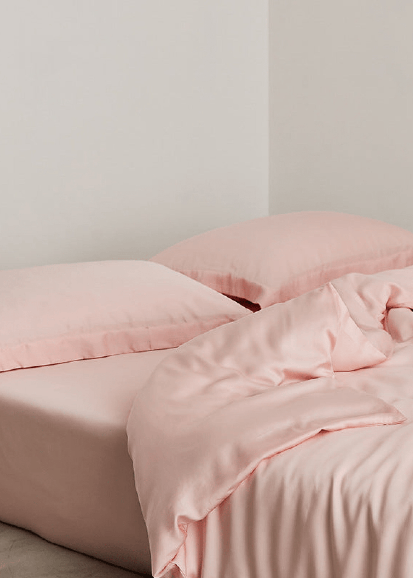 Silky Solid Tencel Bedding Set / Pink