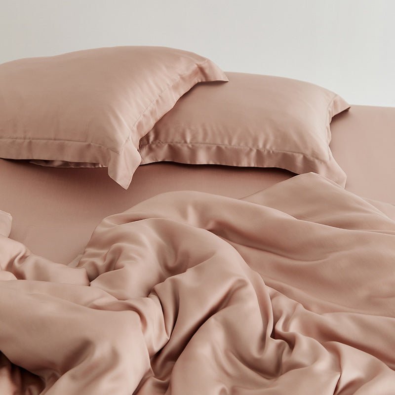 Silky Solid Tencel Bedding Set / Pink