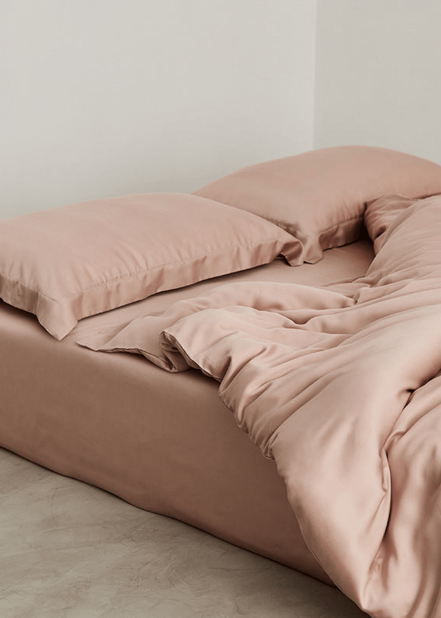 Silky Solid Tencel Bedding Set / Pink