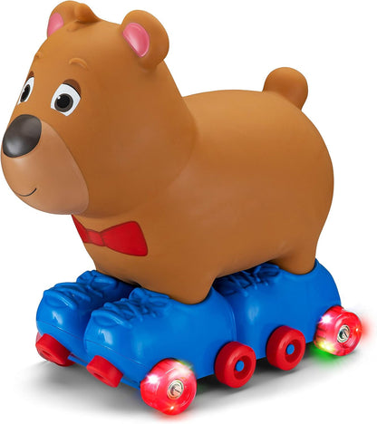 Toddler Ride-On Bear Toy for Ages 1-3 with Soft Foot-to-Floor Design