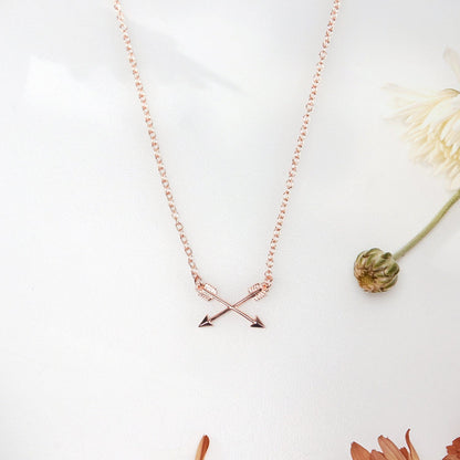 Sisters Double Intersecting Arrows Necklace