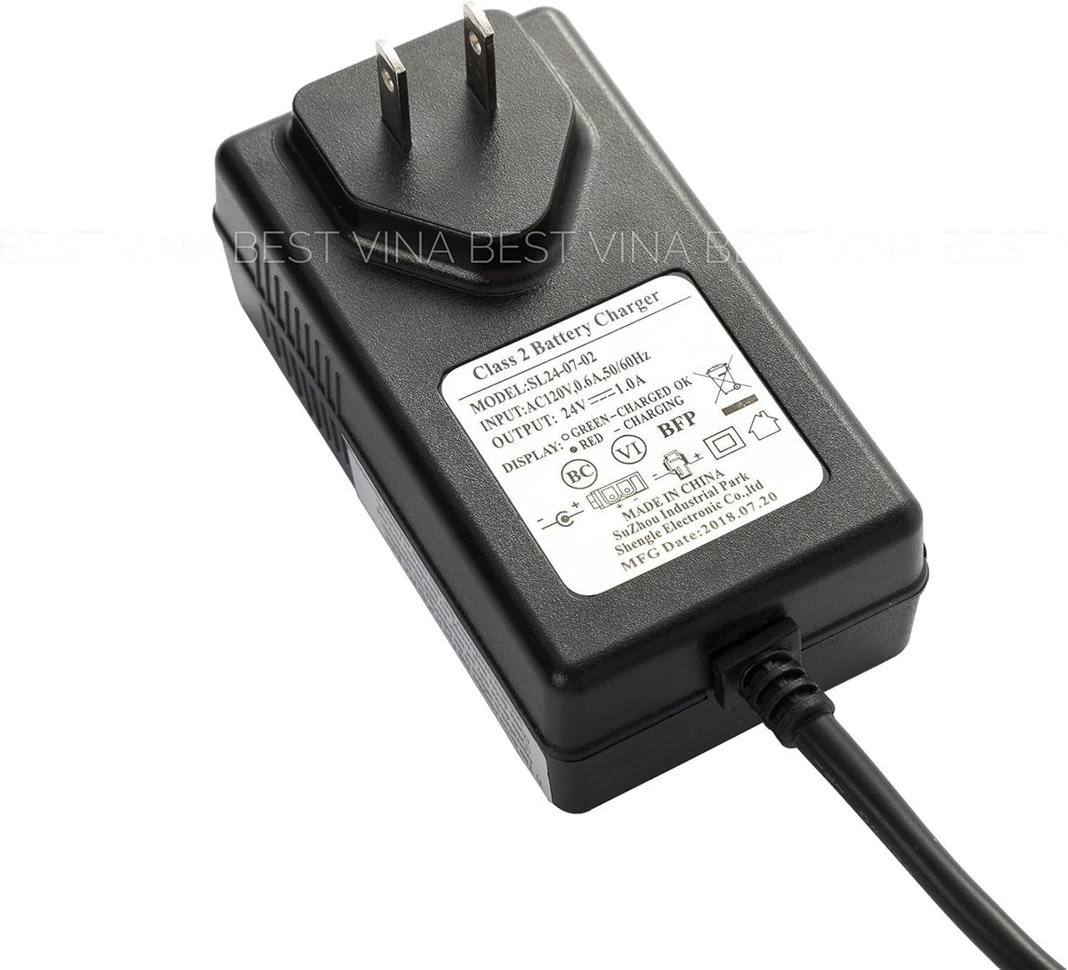 24V Sleek Charger for Children's Electric Cars Compatible with Pink and Grey Models