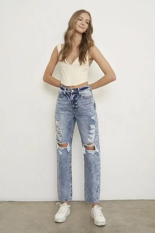 Women's Jeans Jeans - Comfortable Fit - Slim Boyfriend Style