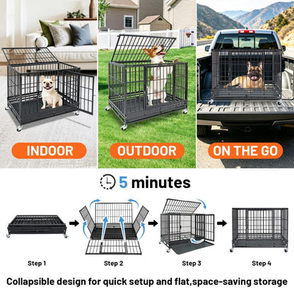 37" Stackable Heavy Duty Dog Kennel 371D08