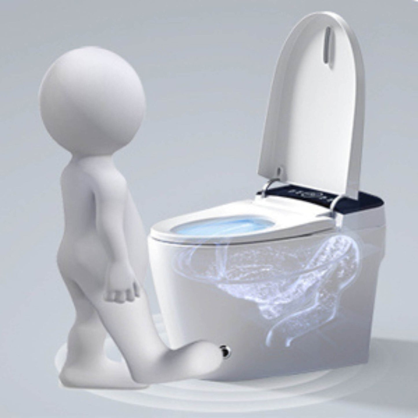 Nuvia Smart Auto Dual Flush Tankless Toilet With Heated Bidet, Auto Open And Close (SAK37415)