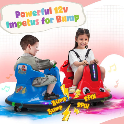 12V Electric Kids Ride-On Snail Baby Bumper Car with Remote Control