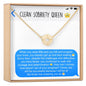 Sobriety Celebration  Compass Pendant Necklace