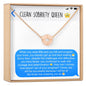 Sobriety Celebration  Compass Pendant Necklace