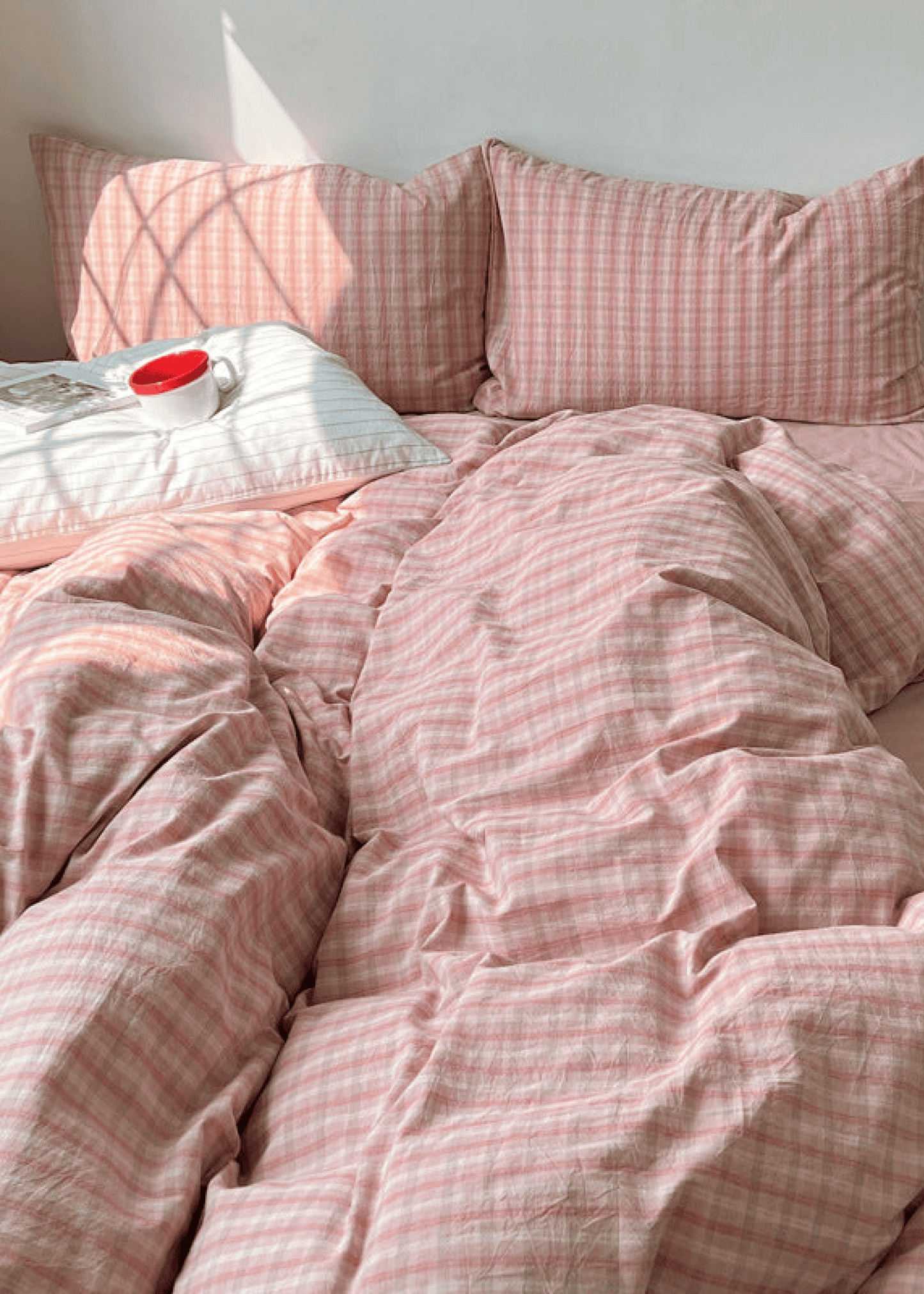 Soft Blend Plaid Bedding Set / Blue