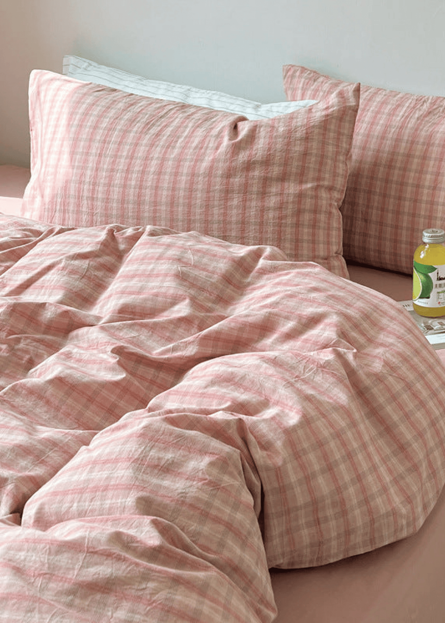 Soft Blend Plaid Bedding Set / Blue
