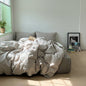 Soft Blend Plaid Bedding Set / Gray