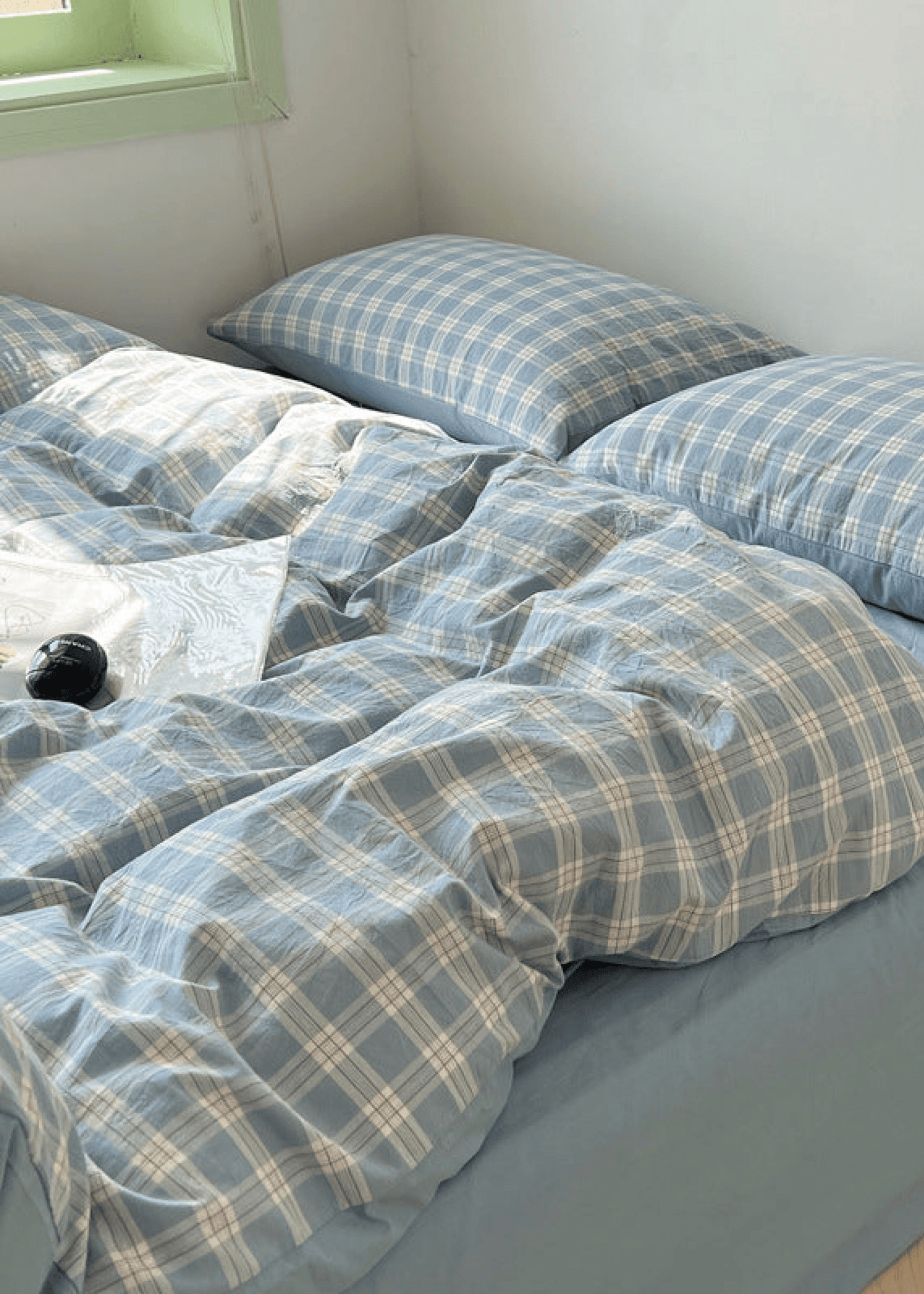 Soft Blend Plaid Bedding Set / Pink