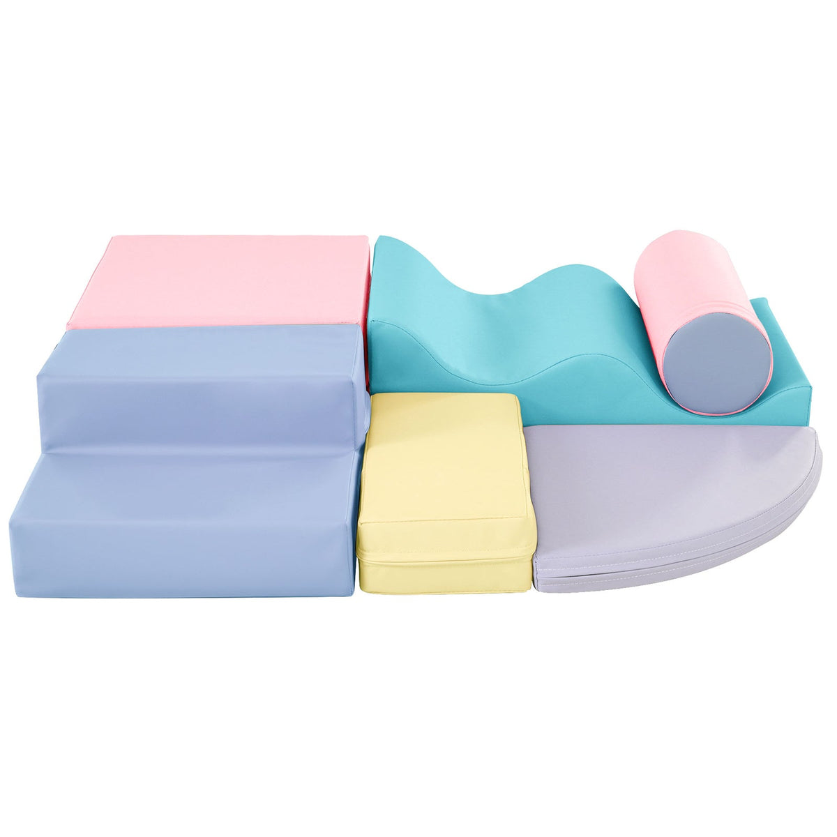 Soft Climb and Crawl Foam Playset 6-in-1 Soft Play Equipment for Active Play