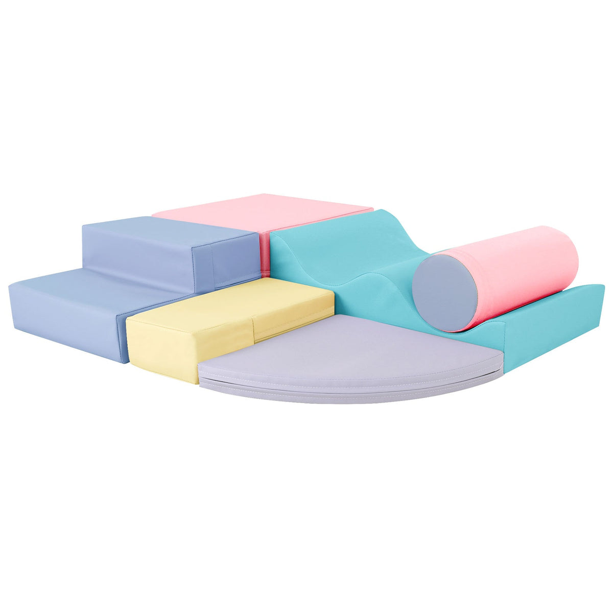 Soft Climb and Crawl Foam Playset 6-in-1 Soft Play Equipment for Active Play