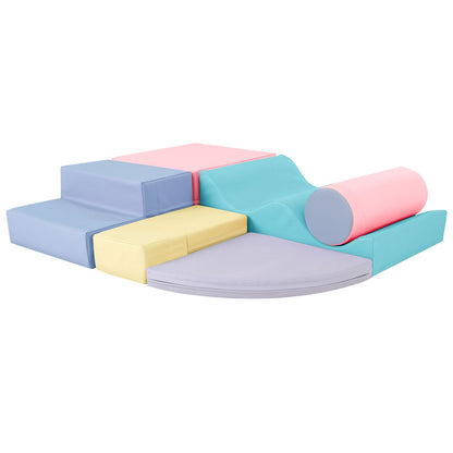Soft Climb and Crawl Foam Playset 6-in-1 Soft Play Equipment for Active Play
