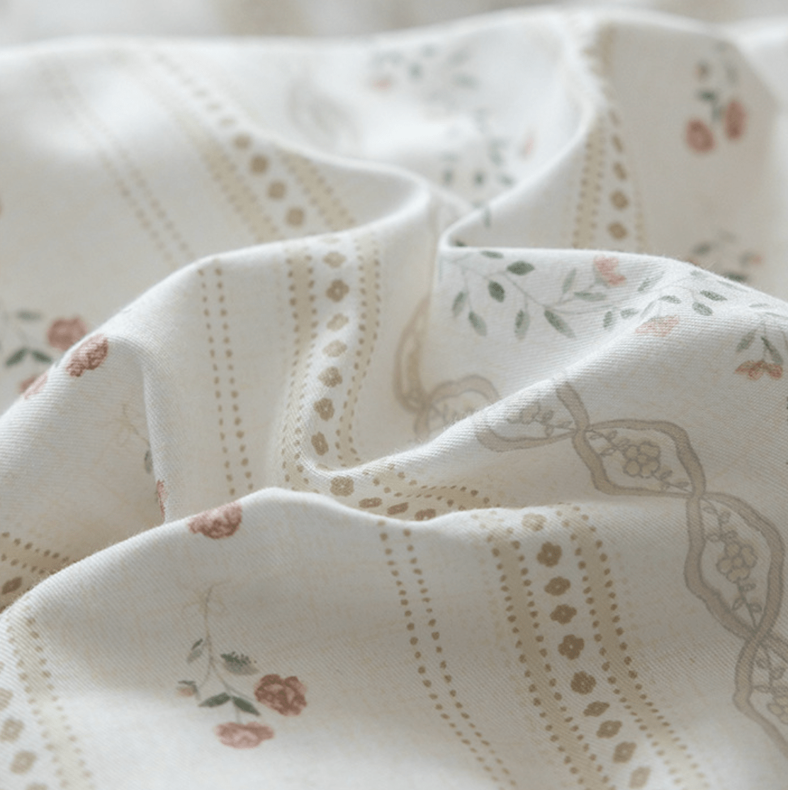 Soft Cottage Blue Ribbon Bedding Set / Blue