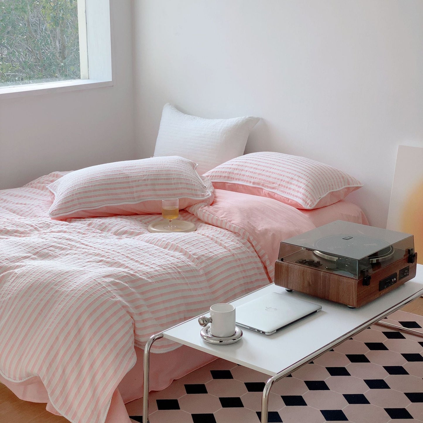 Soft Jacquard Bedding Set / Barbie Hot Pink