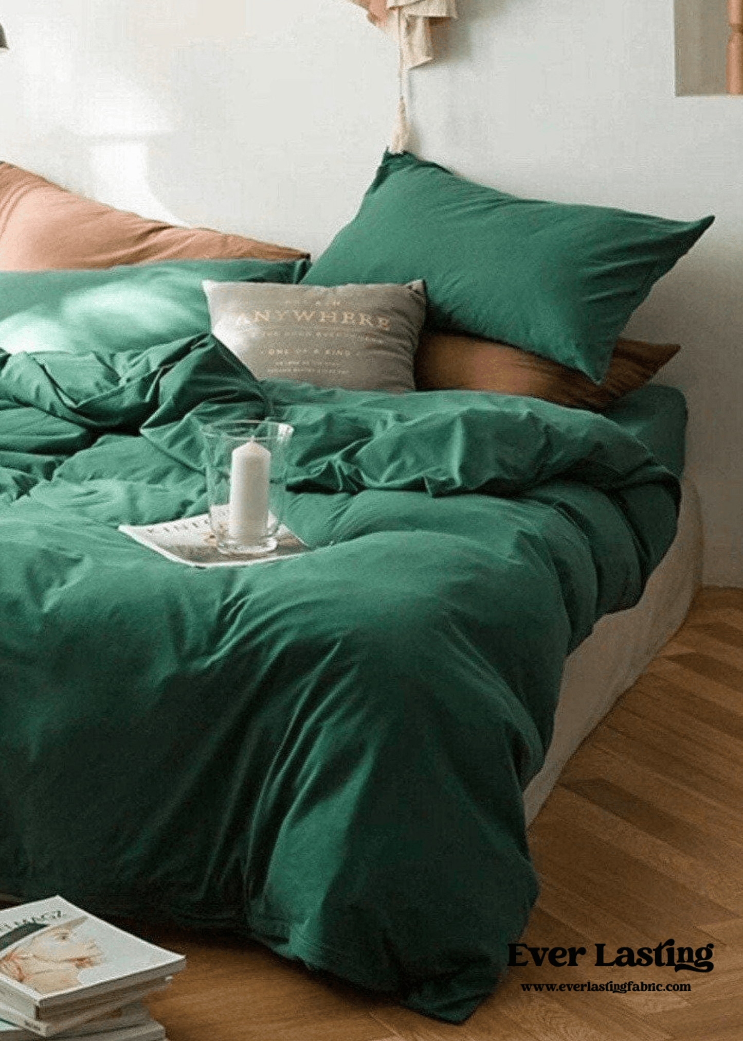 Solid Bedding Set / Forest Green