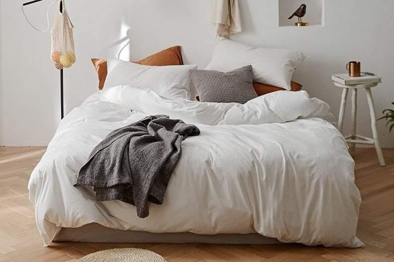 Solid Bedding Set / White