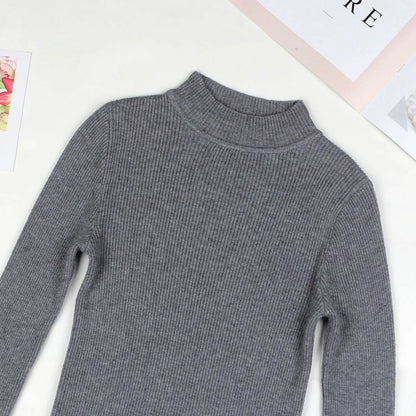 Solid Turtleneck Sweater