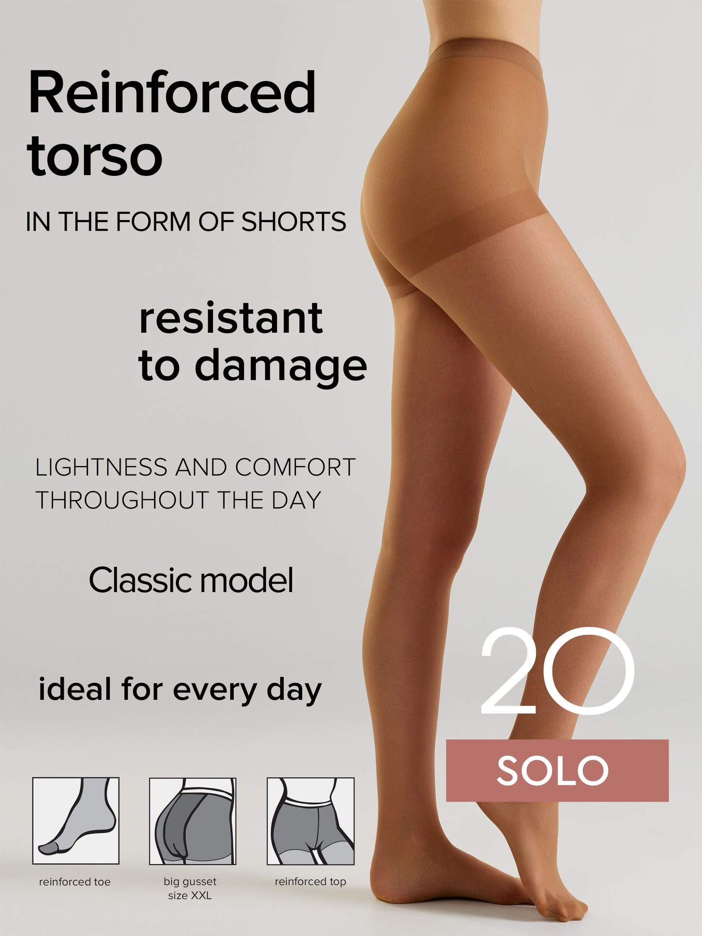 Tights Conte Solo 20 Den - Classic Pantyhose