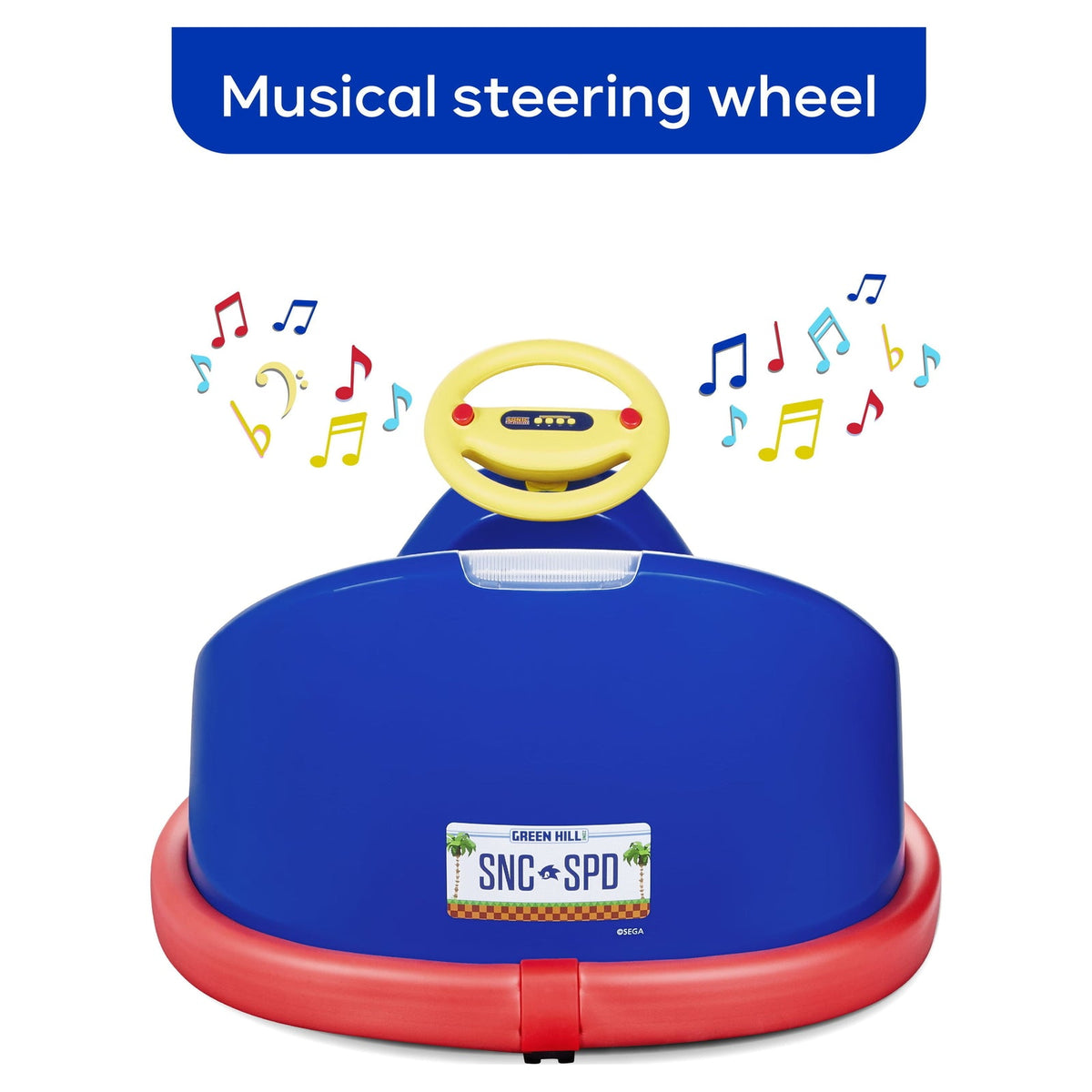6V Battery-Powered Sonic Hedgehog Bumper Car for Kids Ages 2 and Up