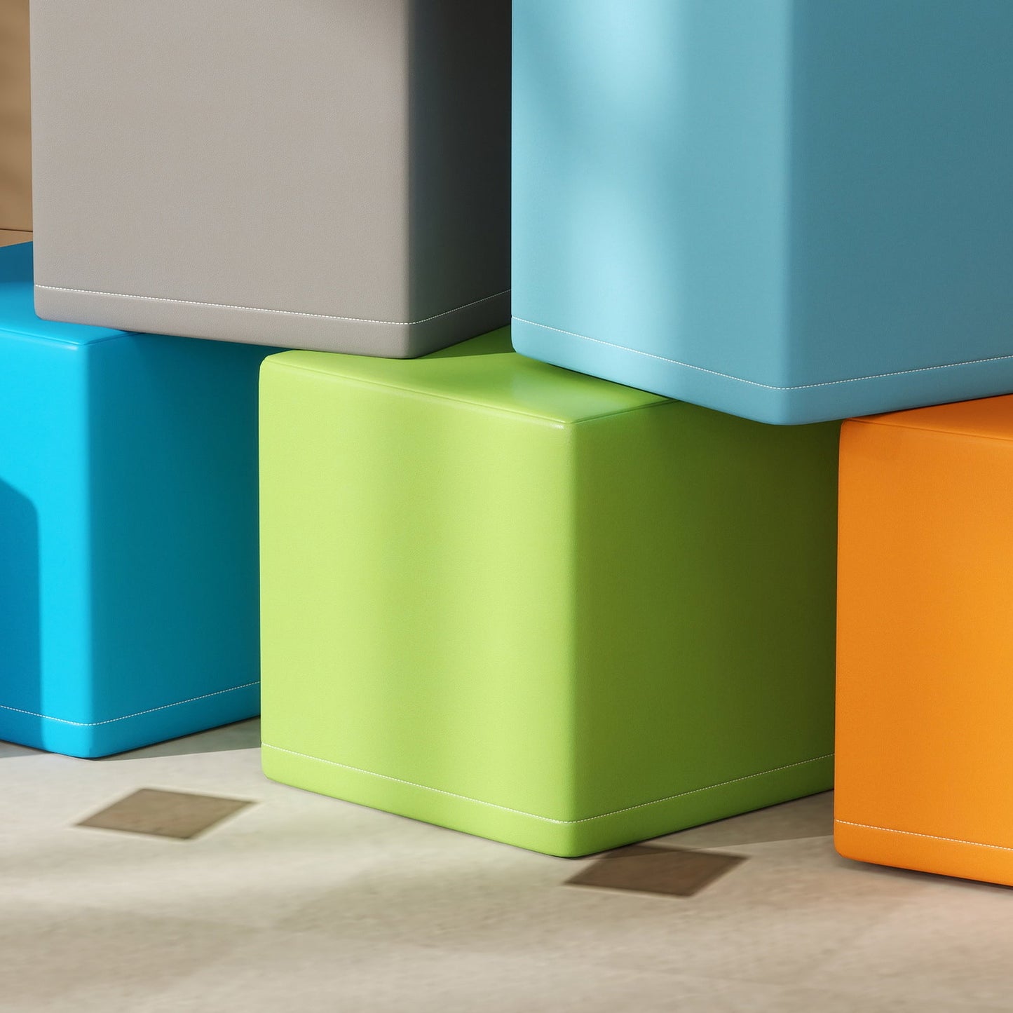 12-Piece Soft Foam Building and Stacking Blocks Toy Set