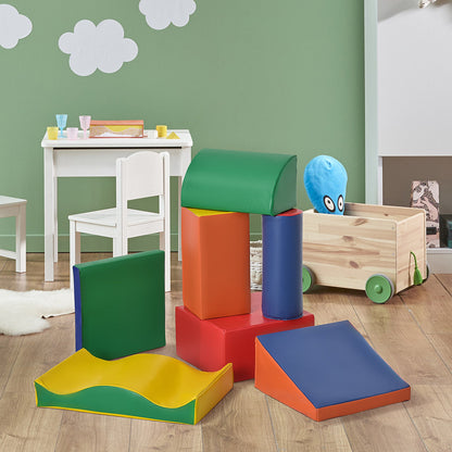 7-Piece Soft Foam Play Blocks for Kids Climbing and Crawling Gym Toy