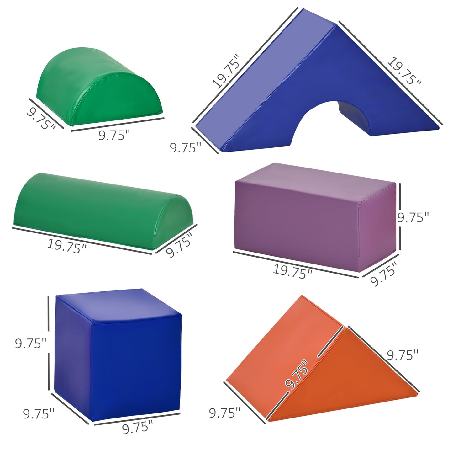 Soft Foam Climbing Blocks Play Set for Toddlers – 11 Pieces