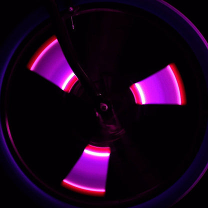 Pink Battery-Powered LED Spin Lights for Kids' Bikes and Ride-Ons