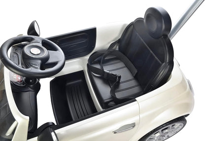 Fiat 500 Push Car with LED Lights and Music for Toddler Play