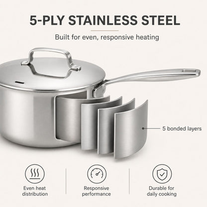 Stainless Steel Pot Set, 6-Piece