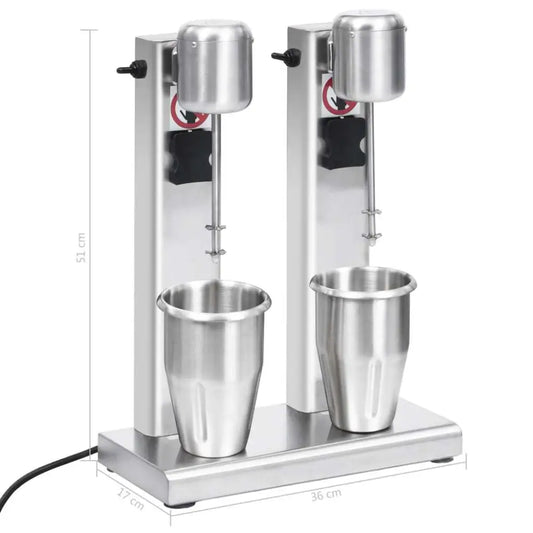 Stainless Steel Double Cup Milkshake Mixer