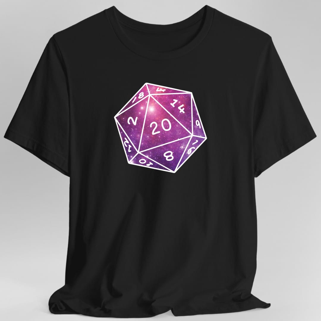 Stars Nebula D20 Dice Shirt