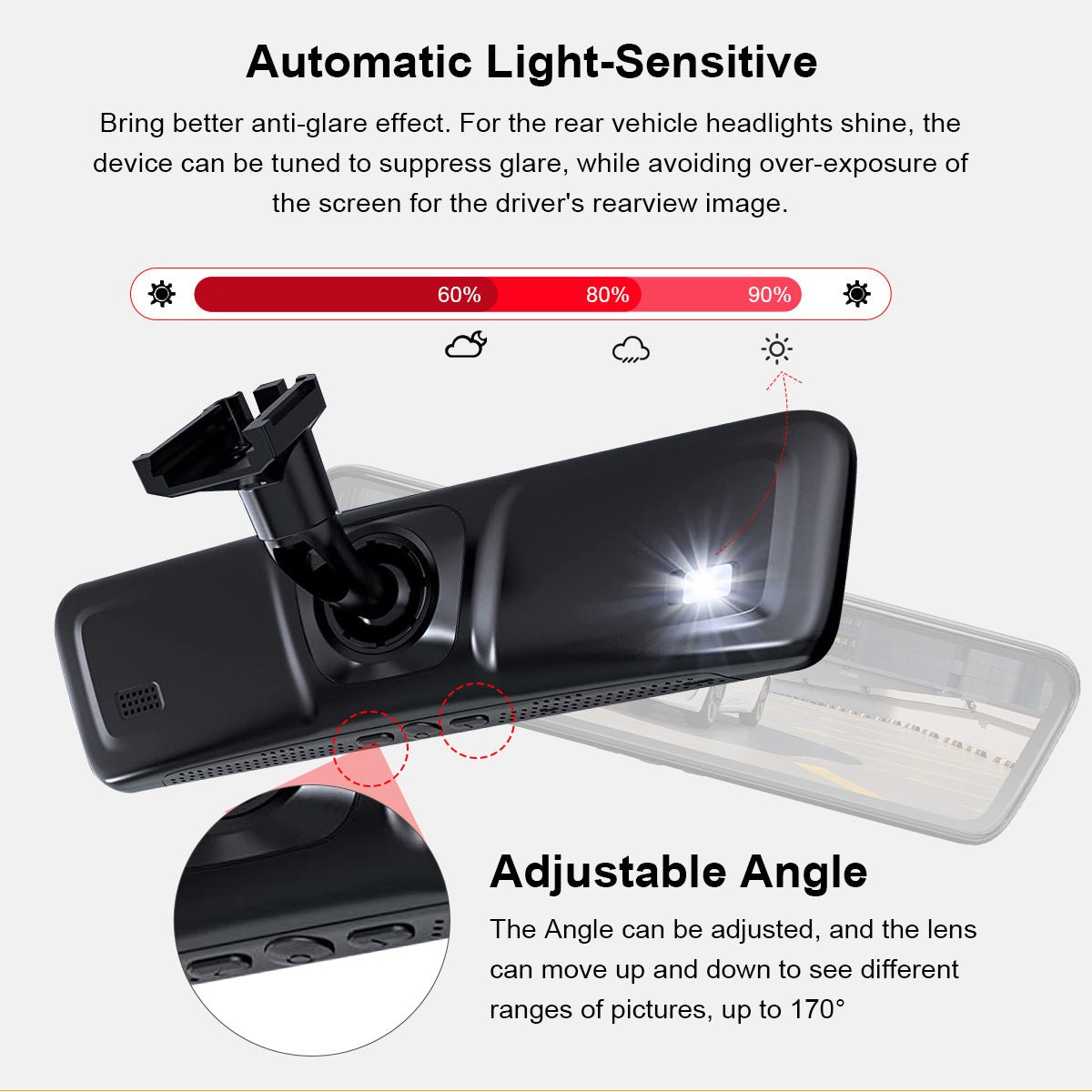 8.9″ Streaming Rear View Mirror Camera for Model 3/Y | TESERY