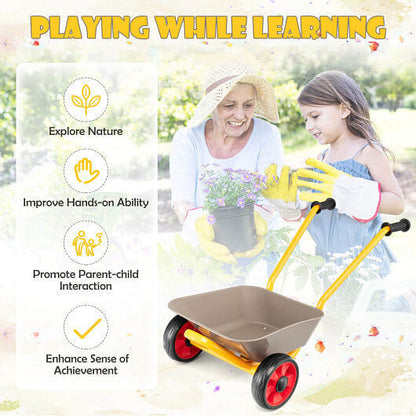 Sturdy Steel 2-Wheeler Toy Cart for Kids Ages 2 and Up