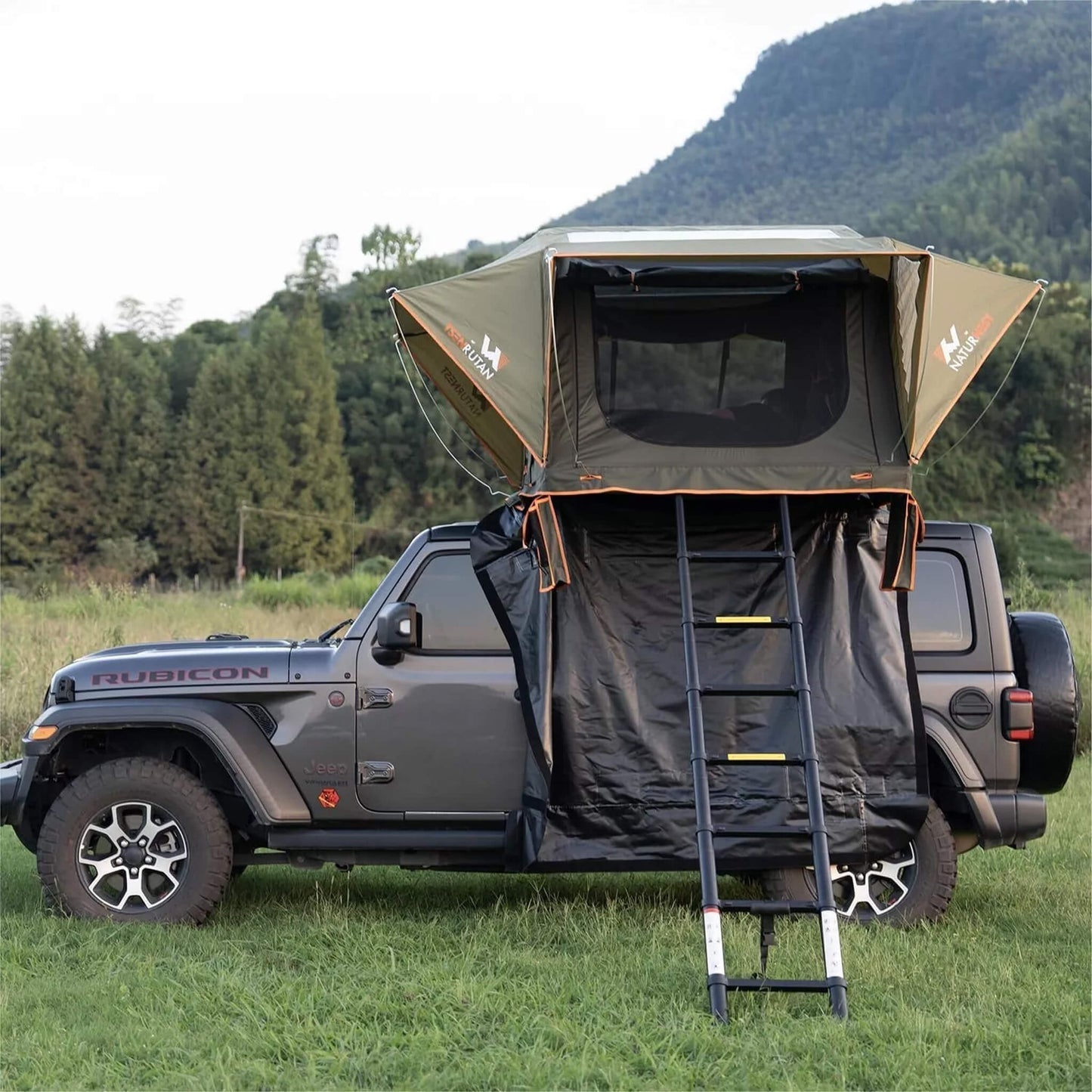 Naturnest Andromeda Green Soft-Shell Rooftop Tent With Large Panoramic Skylight & YKK Doors (SAK50612)