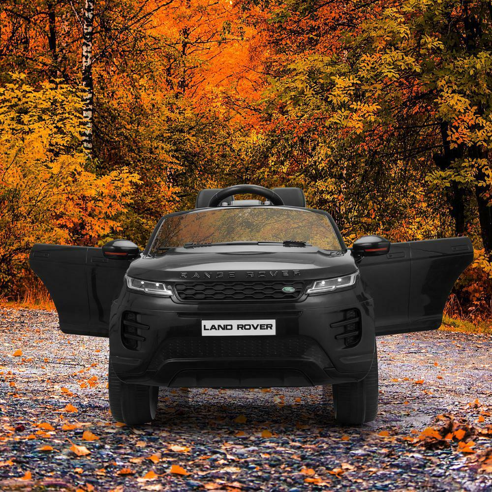 Stylish Black 12V 4-Wheel Kids Ride-On Car with Remote Control - Licensed Land Rover Design