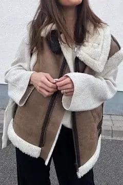 Suede Vest - Layering Essential - Women's Fashion