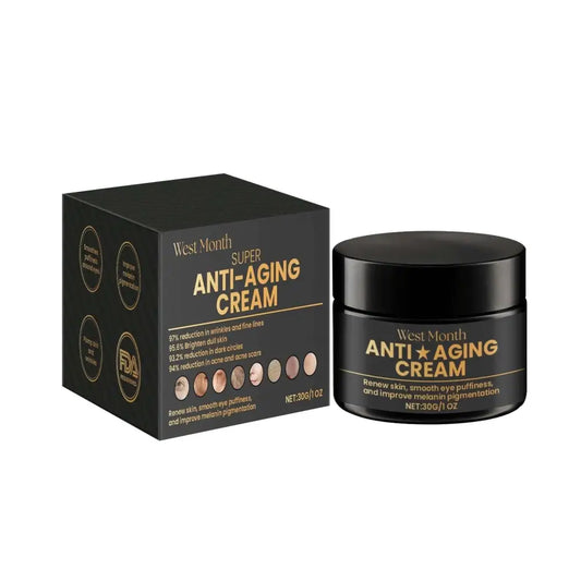 Super Anti-Aging Cream in Black and Gold Jar